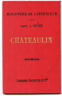 Châteaulin.Finistère.Carte Géographique.Tirage De 1897.Cachet Sec.gravée Et Imprimée Par Erhard Graveur Géographe - Cartes Géographiques