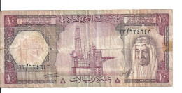 ARABIE SAOUDITE 10 RIYALS 1977 VG++ P 18 - Saoedi-Arabië