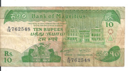 MAURICE 10 RUPEES ND1985 VF P 35 - Mauritius
