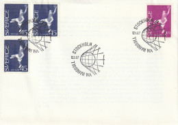 ZSueFdc-D012 - SUEDE  1967  --  La  Superbe  ENVELOPPE  FDC  'PREMIER  JOUR'  Du  12-01-1967  --  SPORT  :  Handball - Balonmano