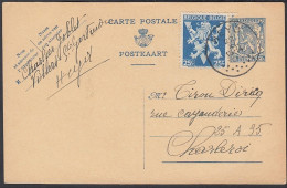 Belgique 1944 - Entier Postal Sur CP Oblitéré "Heyd" à Destination Charleroi. Emission Lion "V" De Londres(EB) DC-11896 - 1929-1937 Heraldieke Leeuw