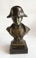 BUSTE STATUE NAPOLEON BONAPARTE En Régule Doré Signé RUFFONY 17 Cm - Metall