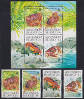 F-EX42554 ASCENSION MNH 1989 MARINE WILDLIFE REEF CORAL CRAB CANGREJOS. - Crustaceans