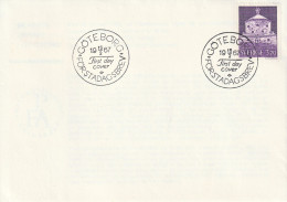 ZSueFdc-D014 - SUEDE 1967 - La Superbe ENVELOPPE  FDC  'PREMIER JOUR'  Du 15-02-1967 -- La FORTERESSE Du LION à GÖTEBORG - Lettres & Documents