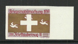 SCHWEIZ Switzerland 1939  WWII Soldatenmarken Brieftaubendienst Brieftaubenzug 11 Kriegsmobilmachung 1939 MNH - Labels