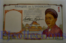 FRENCH INDOCHINA 1 PIASTRE 1936 PICK 54b UNC - Indochine