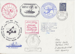 Germany Heli Flight From Polarstern To Arturo Prat 8.12.1987 Diff. Ca   Large Cover (ET197B) - Vols Polaires