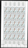 Chever - Y&T PO12**MNH  Albatros Fuligineux Feuille Complète Coin Daté Du 30.11.59, 2ème Tirage. - Neufs