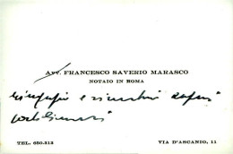 FRANCESCO SAVERIO MARASCO ( ROMA ) BIGLIETTO INTESTATO DI RINGRAZIAMENTO - 1959 ( 18070) - Politico E Militare