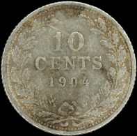 LaZooRo: Netherlands 10 Cents 1904 VF - Silver - 10 Cent