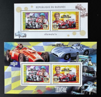 Burundi 2014 / 2015 Mi. 3499 - 3500 Bl. 512 - 513 Formule 1 Formula One Formel Eins Hamilton Vettel Ferrari Mercedes Car - Unused Stamps