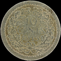 LaZooRo: Netherlands 10 Cents 1913 VF - Silver - 10 Cent