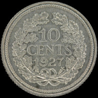 LaZooRo: Netherlands 10 Cents 1927 XF / UNC - Silver - 10 Cent