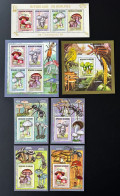 Burundi 2014 / 2015 Mi. 3548 - 3552 Bl. 547 - 551 Champignons Pilze Funghi Mushrooms Insects Insectes Insekten - Unused Stamps