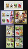 Burundi 2014 / 2015 Mi. 3573 - 3577 Bl. 562 - 566 Champignons Mushrooms Pilze Funghi Insects Birds Vogel Oiseau Insectes - Unused Stamps