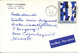 Canada Cover Sent To Denmark 8-10-1983 ?? Single Franked - Lettres & Documents