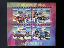 Burundi 2015 / 2016 Mi. 3587 - 3590 Rallye Route Sebastien Loeb Ogier Paddon Ostberg Ford Volkswagen Citroën Hyundai Car - Unused Stamps