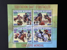 Burundi 2015 / 2016 Mi. 3598 - 3601 Equitation Saut D'obstacles Horse Riding Reiten Cheval Pferd CSI - Nuevos