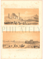 1837, LABORDE: "VOYAGE DE LA SYRIE" LITOGRAPH PLATE #8. ARCHAEOLOGY / MIDDLE EAST / SYRIA / PALMYRA - Archaeology