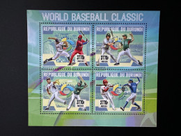 Burundi 2015 / 2016 Mi. 3611 - 3614 World Baseball Classic Base-ball - Baseball