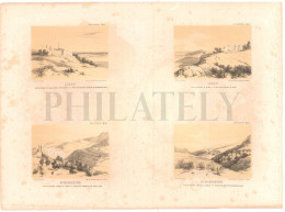 1837, LABORDE: "VOYAGE DE LA SYRIE" LITOGRAPH PLATE #11. ARCHAEOLOGY / MIDDLE EAST / SYRIA / LEBANON / JORDAN / GREECE - Archeologie