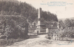 BROUVELIEURES MONUMENT ELEVE A LA MEMOIRE DU CORPS FRANC DES VOSGES - Brouvelieures