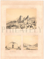 1837, LABORDE: "VOYAGE DE LA SYRIE" LITOGRAPH PLATE #26. ARCHAEOLOGY / MIDDLE EAST / SYRIA / LEBANON / FAQRA - Archäologie