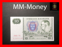 SWEDEN 10 Kronor 1980   P. 52    "replacement * "   XF+ - Suède