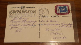 Used Postcard ONU UNITED NATIONS 1954 General Assembly Sent From New York To Canada - Cartas & Documentos