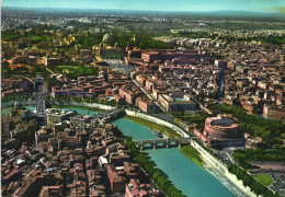 ROME, PANORAMA, PROMENADE ALONG THE TEVERE, LANDSCAPE, ITALY - Tarjetas Panorámicas