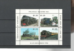 52372 ) New Zealand Glenbrook Railway Letter Stamps 1994 - Blocs-feuillets