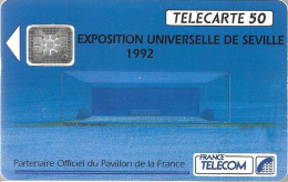 CARTE-PUBLIC-50U-06/1992- F 279.530-SC4-trou 6-SEVILLE- EXPO UNIVERSELLE-5 TGe 42252--UTILISEE- TBE/RARE - 1992