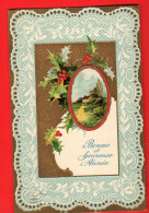 ZWT-07  Bonne Et Heureuse Année.  Carte Gaufrée  Geprägt. Circulé 1912  - Neujahr