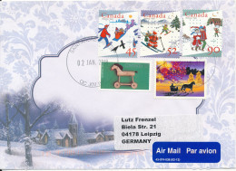 Canada Cover Sent Air Mail To Germany 2-1-2018 With More Christmas Stamps Very Nice Cover - Aéreo