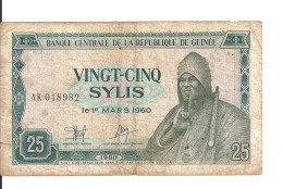 GUINEE 25 SYLIS 1980 VF P 24 - Guinée