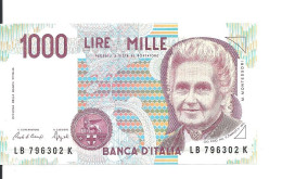 ITALIE 1000 LIRE 1990 AUNC P 114 A - 1.000 Lire