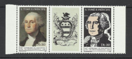 Sao Tome Et Principe 1982 George Washington Peintures Roy Lichtenstein Et Gilbert Stuart ** St Thomas And Principe ** - George Washington