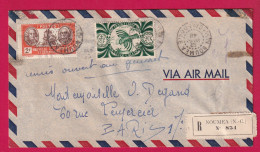 NOUMEA NOUVELLE CALEDONIE 1948 RECOMMANDE POUR PARIS LETTRE - Brieven En Documenten