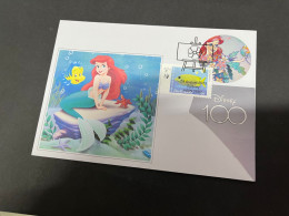 5-9-2023 (4 T 17) Australia - 2023 - The Little Mermaid -  Issued 29-8-2023 (for Centenary Of Disney) - Brieven En Documenten