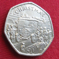 Isle Of Man 50 Pence 1987 Christmas - Isle Of Man