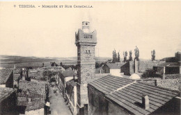 ALGERIE - Tébessa - Mosquée Et Rue Caracalla - Carte Postale Ancienne - Tébessa