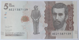 Colombia 5000 Pesos 29/8/2017 P459 UNC - Colombie