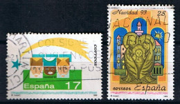 ESPAGNE SPANIEN SPAIN ESPAÑA 1993 CHRISTMAS SET 2V USED ED 3273-4 YT 2866-7 MI 3133-4 SG 3252-3 SC 2753-4 - Gebraucht