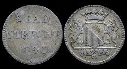 Netherlands Utrecht Stad Silver Duit 1740 - …-1795 : Période Ancienne