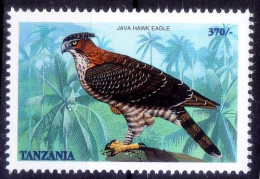 Javan Hawk-Eagle, Raptors, Birds Of Prey, Tanzania 1998 MNH - Aigles & Rapaces Diurnes