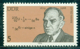 1979 Otto Hahn,chemist,1944 Nobel Prize In Chemistry,Radioactivity,nuclear Fission,DDR,2406,MNH - Prix Nobel