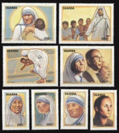 Uganda 1998 MNH 8 Stamps, Mother Teresa, Noble Peace Prize Winner - Mother Teresa