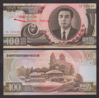 Korea Commemorative 1992 100won UNC 95th Anniversary Of Kim Il Sung - Corée Du Nord