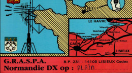 CARTE QSL.. FRANCE  G.R.A.S.P.A  NORMANDIE DX OP...LISIEUX    .1994 - Radio