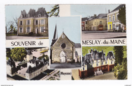 53 MESLAY Du MAINE N°1 En 5 Vues Pharmacie Bazar Du Centre Eglise - Meslay Du Maine